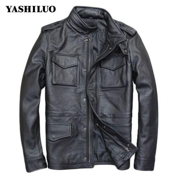 2020 men black genuine leather stand collar real thick cowhide plus size 7xl winter coat new fashion zipper big pockets jacket
2020 men black genuine leather stand collar real thick cowhide plus size 7xl winter coat new fashion zipper big pockets jacket