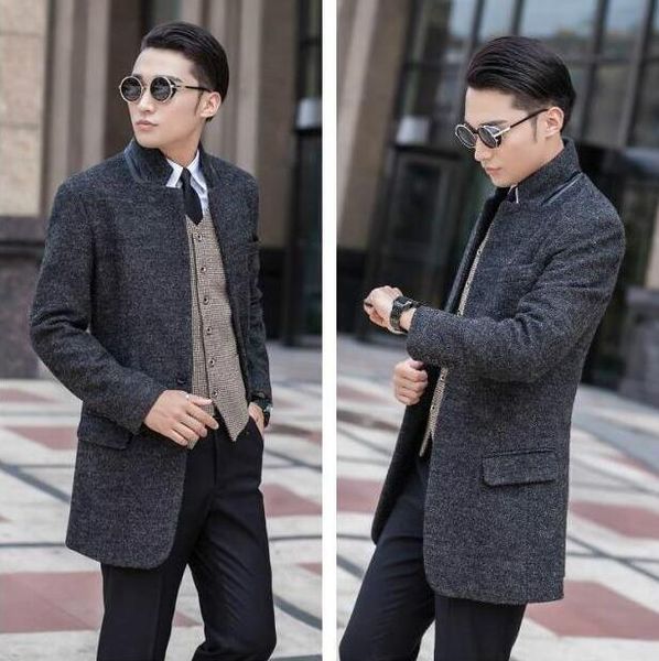 stand collar a buckle suit wool coat mens trench coats slim fashion casual coat men overcoat jaqueta masculina plus size s - 9xl, Black
stand collar a buckle suit wool coat mens trench coats slim fashion casual coat men overcoat jaqueta masculina plus size s - 9xl, Black