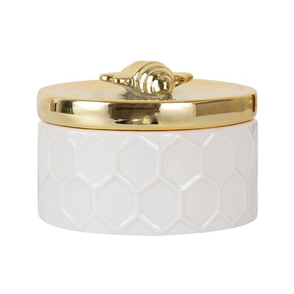 bee jewelry box golden ceramic jewelry storage tank european pastoral simple storage tank dresser ornaments with cover
bee jewelry box golden ceramic jewelry storage tank european pastoral simple storage tank dresser ornaments with cover