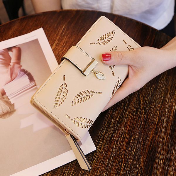women pu leather wallet purse card holders hollow leaves fashion for coins money sale-wt, Red;black
women pu leather wallet purse card holders hollow leaves fashion for coins money sale-wt, Red;black