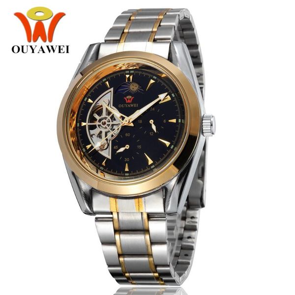 ouyawei male automatic mechanical mens wristwatch relogio masculino gold full steel strap dress watch gifts, Slivery;brown
ouyawei male automatic mechanical mens wristwatch relogio masculino gold full steel strap dress watch gifts, Slivery;brown