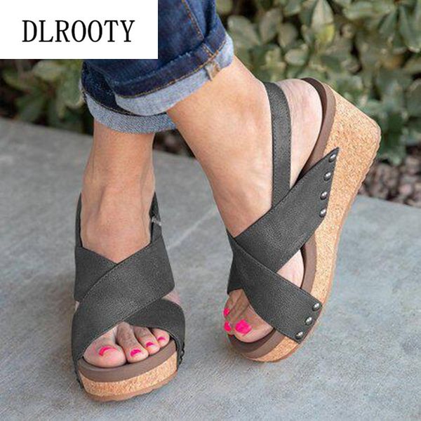 woman sandals shoes 2019 summer style pumps wedges platform peep toe fashion rivet solid breathable gladiator plus size 35-43, Black
woman sandals shoes 2019 summer style pumps wedges platform peep toe fashion rivet solid breathable gladiator plus size 35-43, Black