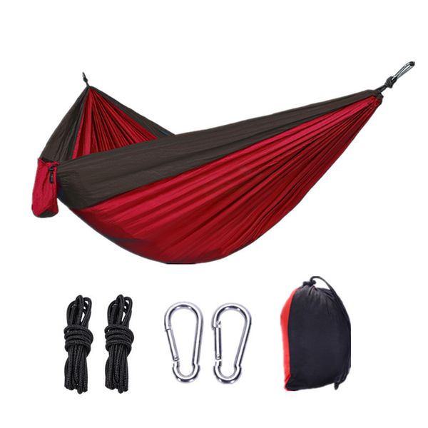 double nylon hammock outdoor camping ultra-light portable nylon spinning parachute cloth color matching hammock
double nylon hammock outdoor camping ultra-light portable nylon spinning parachute cloth color matching hammock