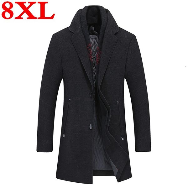 new plus size 8xl 7xl casual woolen coat men's wool coats jackets winter cashmere jacket man long section single button overcoat, Black
new plus size 8xl 7xl casual woolen coat men's wool coats jackets winter cashmere jacket man long section single button overcoat, Black