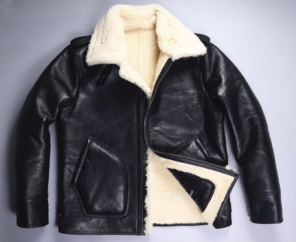 factory 2018 new men wool fur sheepskin jacket casual shearling b3 flight jackets cold winter russia coat ing, Black
factory 2018 new men wool fur sheepskin jacket casual shearling b3 flight jackets cold winter russia coat ing, Black