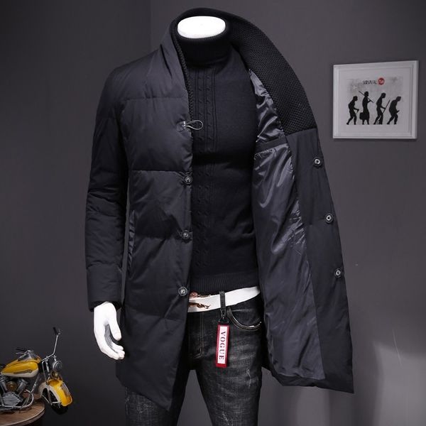 stand collar winter warm mens medium length light down long sleeve single breasted casual outerwear coats plus size 5xl, Black
stand collar winter warm mens medium length light down long sleeve single breasted casual outerwear coats plus size 5xl, Black