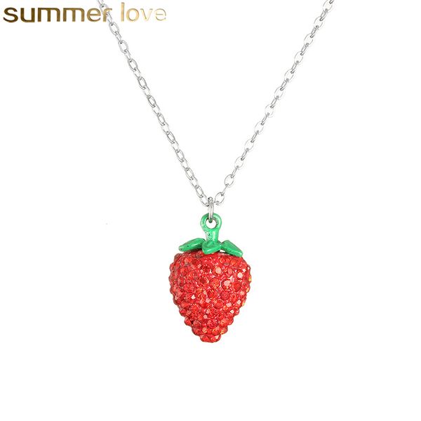 fashion lovely strawberry pendant necklace crystal stone sterling silver chain necklaces for women girls jewelry
fashion lovely strawberry pendant necklace crystal stone sterling silver chain necklaces for women girls jewelry