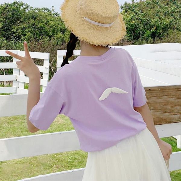 cute stereoscopic angel wing t-shirt women korean style girl summer harajuku letter print o-neck short sleeve pullover shirt, White
cute stereoscopic angel wing t-shirt women korean style girl summer harajuku letter print o-neck short sleeve pullover shirt, White
