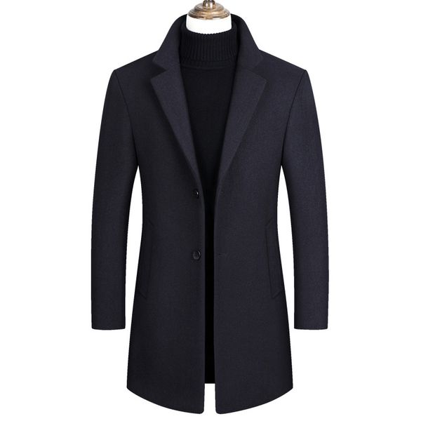 men winter wool coat men's autumn windbreaker solid color simple wool blends woolen pea coat male trench overcoat clothes, Black
men winter wool coat men's autumn windbreaker solid color simple wool blends woolen pea coat male trench overcoat clothes, Black