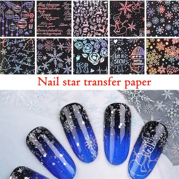 10pcs diy christmas nail sticker full wraps nail art star snowflake decal women beauty manicure decoration, Black
10pcs diy christmas nail sticker full wraps nail art star snowflake decal women beauty manicure decoration, Black