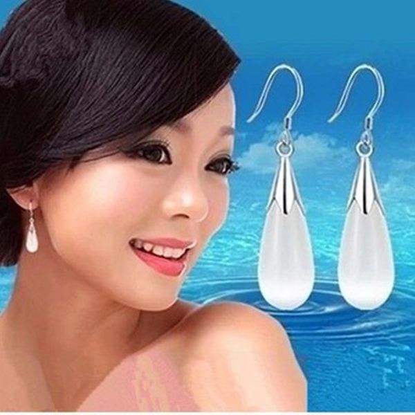 2019 new fashion shine natural moonstone gem cat eye pendant earrings opal earrings women's jewelry brincos pusety, Silver
2019 new fashion shine natural moonstone gem cat eye pendant earrings opal earrings women's jewelry brincos pusety, Silver