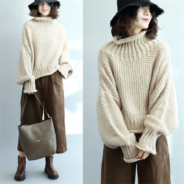 women sweater autumn winter loose large size thick turtleneck lady knitting pullover casual batwing sleeve korean clothing f1471, White;black
women sweater autumn winter loose large size thick turtleneck lady knitting pullover casual batwing sleeve korean clothing f1471, White;black