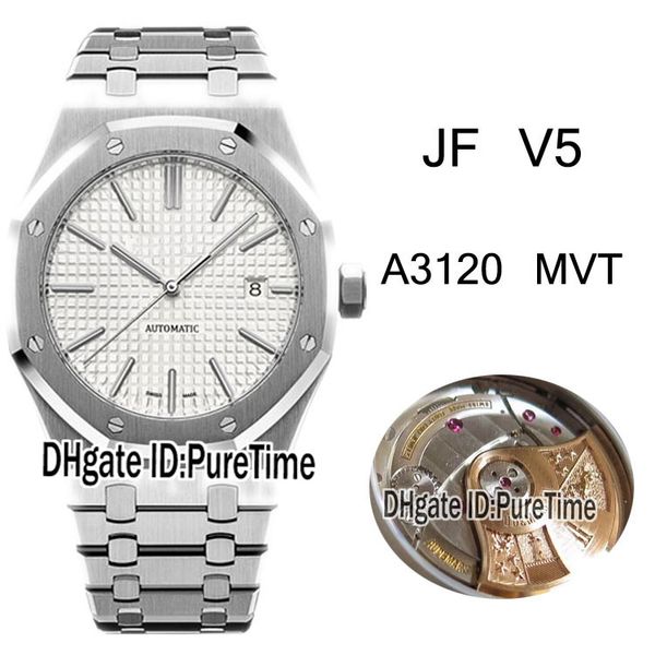 jff 41mm 15400 royal silver texture dial cal a3120 automatic mens watch stick markers super edition deep engraving buckle puretime c3, Slivery;brown
jff 41mm 15400 royal silver texture dial cal a3120 automatic mens watch stick markers super edition deep engraving buckle puretime c3, Slivery;brown