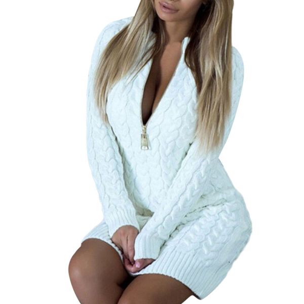 women sweater knitted dress white zipper deep v neck long sleeve sweater bodycon mini sheath dresses winter elegant dress11.6#13, Black;gray
women sweater knitted dress white zipper deep v neck long sleeve sweater bodycon mini sheath dresses winter elegant dress11.6#13, Black;gray