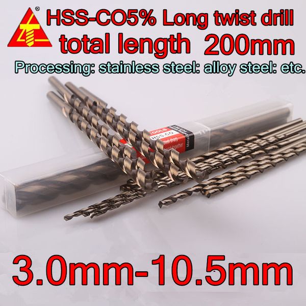 3.0mm-10.5mmx200mm taili hss-co%5 m35 long twist drill processing: stainless steel: alloy steel: etc
3.0mm-10.5mmx200mm taili hss-co%5 m35 long twist drill processing: stainless steel: alloy steel: etc