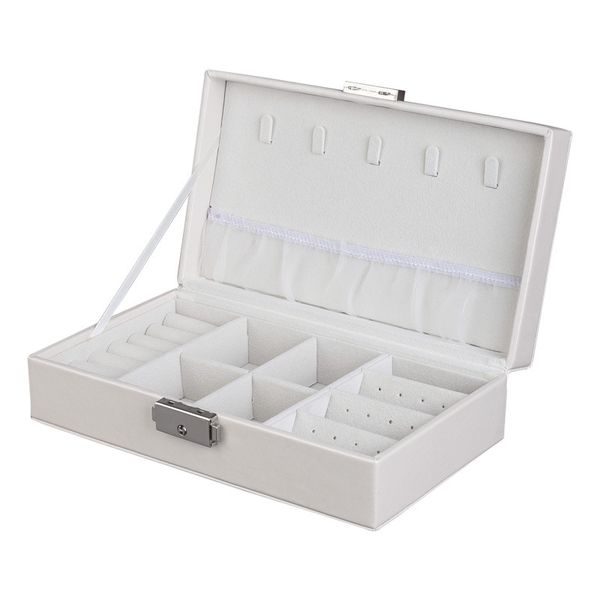fashion portable jewelry box white black pu leather multi-function necklace earrings ring jewelry storage box holder, Pink;blue
fashion portable jewelry box white black pu leather multi-function necklace earrings ring jewelry storage box holder, Pink;blue