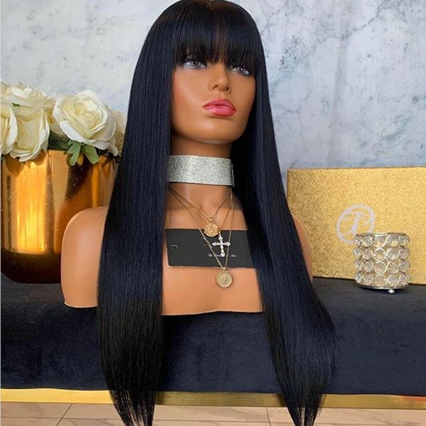 9a human hair wig full bangs 13x4 silky straight brazilian virgin lace front wigs for black women with baby hair, Black;brown
9a human hair wig full bangs 13x4 silky straight brazilian virgin lace front wigs for black women with baby hair, Black;brown