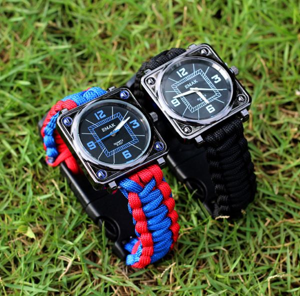 outdoor multi-functional life-saving watch climbing and rock climbing personality men's and women's outdoor umbrella rope woven, Silver
outdoor multi-functional life-saving watch climbing and rock climbing personality men's and women's outdoor umbrella rope woven, Silver