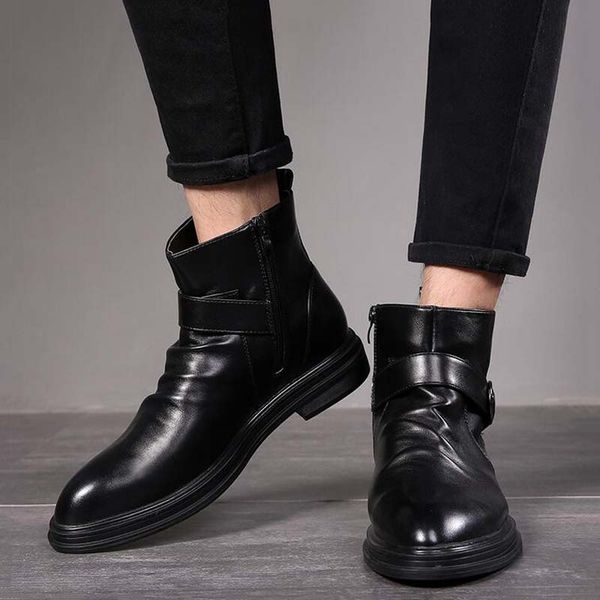 merkmak 2020 spring men ankle boots casual leather shoes british fashion male shoes quality business oxfords boots, Black
merkmak 2020 spring men ankle boots casual leather shoes british fashion male shoes quality business oxfords boots, Black