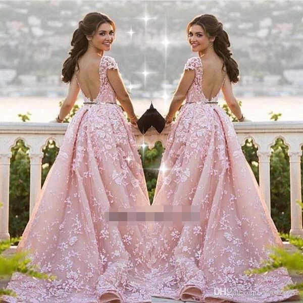 elie saab 2020 pink evening dresses lace appliques sheer jewel neck short sleeve backless formal prom dresses custom made, Black;red
elie saab 2020 pink evening dresses lace appliques sheer jewel neck short sleeve backless formal prom dresses custom made, Black;red