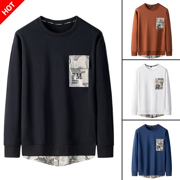 fake two pieces men's sweatshirts camouflage patchwork men's sweatshirts o-neck black blue white brown long sleeve pullover
fake two pieces men's sweatshirts camouflage patchwork men's sweatshirts o-neck black blue white brown long sleeve pullover