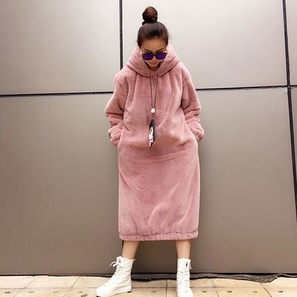 2018 new winter fashion women faux fur coat fur hair super long set head fleece long skirt black pink warm loose hooded
2018 new winter fashion women faux fur coat fur hair super long set head fleece long skirt black pink warm loose hooded