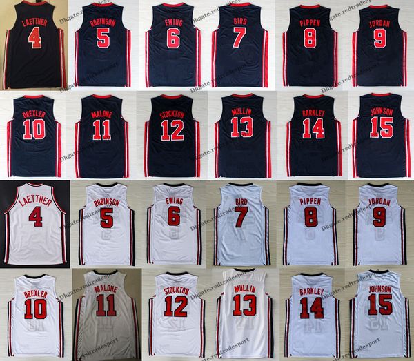 1992 team one usa dream larry bird michael j ewing pippen mullin robinson drexler laettner stockton malone johnson barkley basketball jersey, Black
1992 team one usa dream larry bird michael j ewing pippen mullin robinson drexler laettner stockton malone johnson barkley basketball jersey, Black