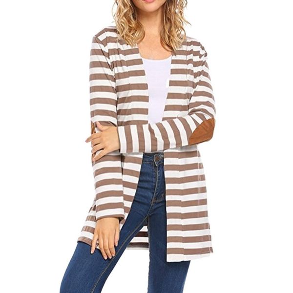 shujin 2018 spring cardigan women long sleeve striped printed casual elbow patchwork knitted sweater plus size outerwear new, White
shujin 2018 spring cardigan women long sleeve striped printed casual elbow patchwork knitted sweater plus size outerwear new, White