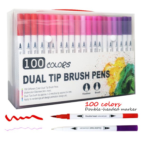 100 colors art markers dual tips coloring brush fine liner color water marker school art supplies for drawing coloring
100 colors art markers dual tips coloring brush fine liner color water marker school art supplies for drawing coloring