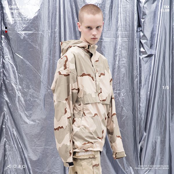 tide brand autumn and winter new men's clothing fog wind high street camo men's waterproof motorcycle riding windbreaker, Tan;black
tide brand autumn and winter new men's clothing fog wind high street camo men's waterproof motorcycle riding windbreaker, Tan;black