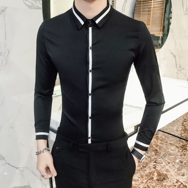 camisa social masculina spring men dress shirt groom wedding tuxedo shirt men slim fit long sleeve social shirts, White;black
camisa social masculina spring men dress shirt groom wedding tuxedo shirt men slim fit long sleeve social shirts, White;black