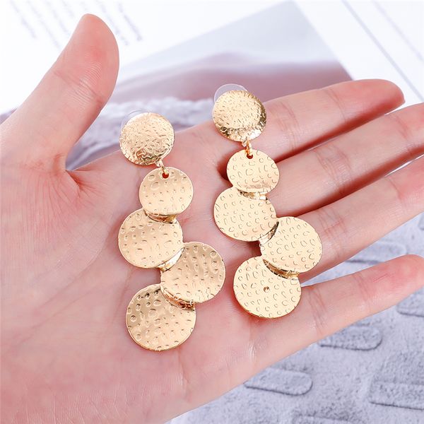 new women long statement earrings romantic geometric pattern gold round pendant dangle earrings for women party jewelry brincos, Silver
new women long statement earrings romantic geometric pattern gold round pendant dangle earrings for women party jewelry brincos, Silver