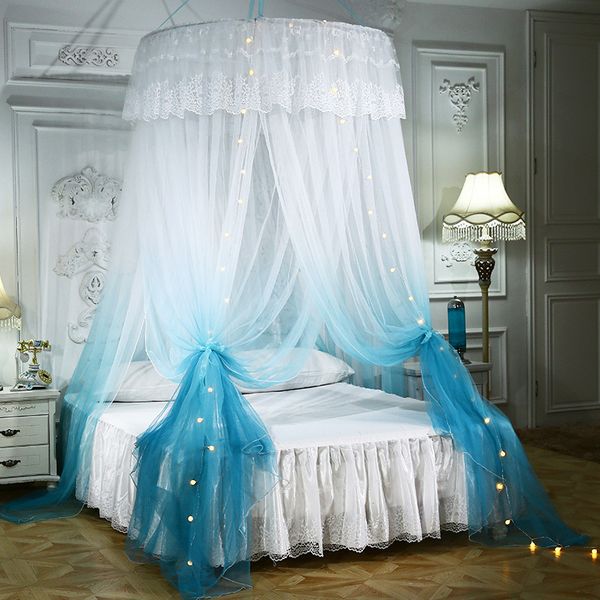dome mosquito net floor-to-ceiling ceiling mosquito net gradient color lace double color stitching 
dome mosquito net floor-to-ceiling ceiling mosquito net gradient color lace double color stitching