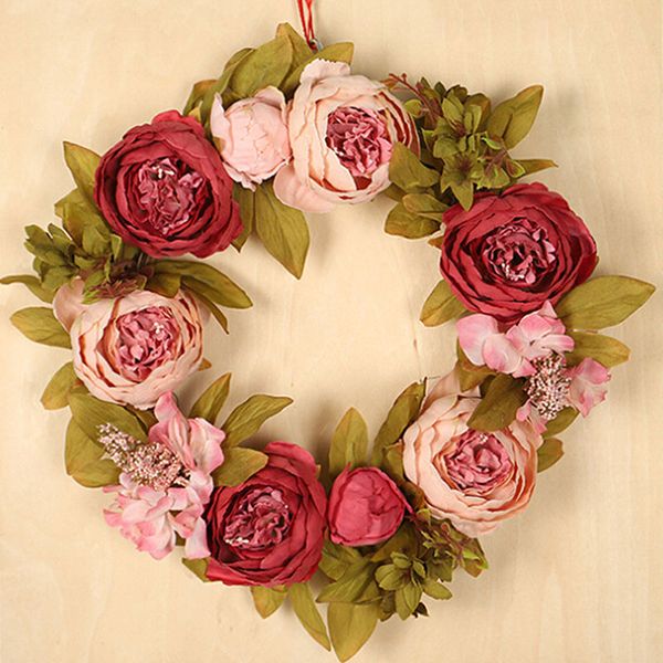 artificial green leaves decoration peony wreath simulation silk garland fake flower home wedding door wall hanging decoration
artificial green leaves decoration peony wreath simulation silk garland fake flower home wedding door wall hanging decoration