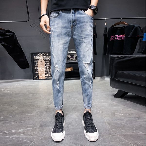 spring new skinny jeans men fashion wash retro tear hole denim pants man slim streetwear hip hop cowboy trousers male clothes, Blue
spring new skinny jeans men fashion wash retro tear hole denim pants man slim streetwear hip hop cowboy trousers male clothes, Blue