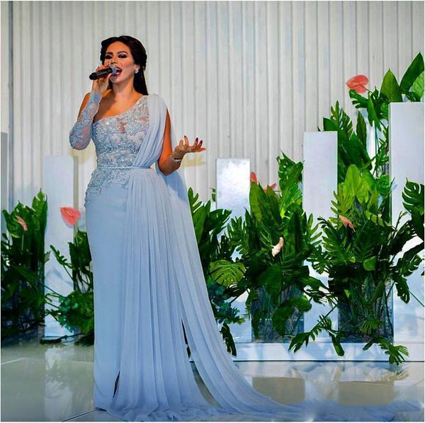 2019 evening dresses with long cape sash one-shoulder sequin beadeds asymmetric plus size custom made sash chiffon column prom gowns, Black;red
2019 evening dresses with long cape sash one-shoulder sequin beadeds asymmetric plus size custom made sash chiffon column prom gowns, Black;red