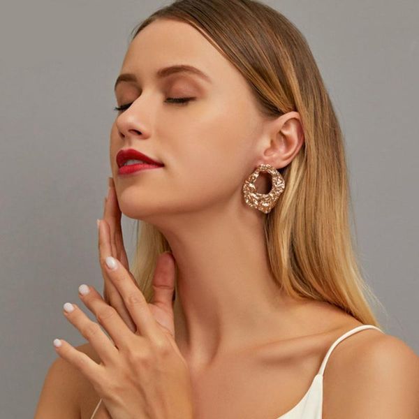 modyle new exaggerated big stud earrings for women circle round alloy earrings wedding party gift, Golden;silver
modyle new exaggerated big stud earrings for women circle round alloy earrings wedding party gift, Golden;silver
