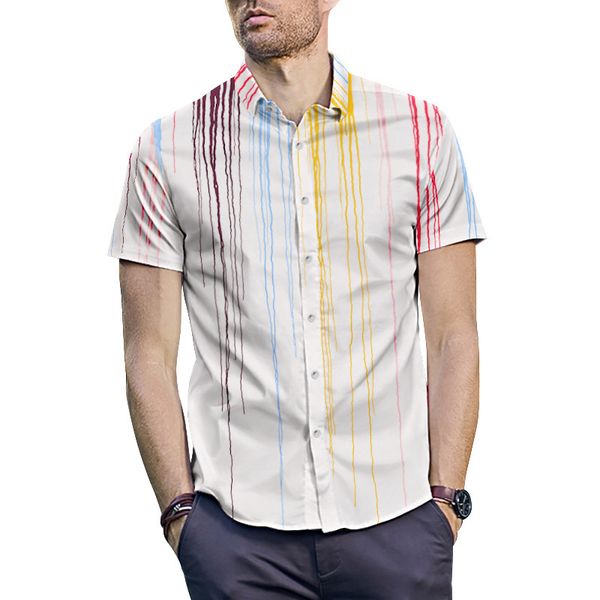 onseme mens summer casual short sleeve shirts classic colorful rainbow stripe print 3d shirt male streetwear tees, White;black
onseme mens summer casual short sleeve shirts classic colorful rainbow stripe print 3d shirt male streetwear tees, White;black