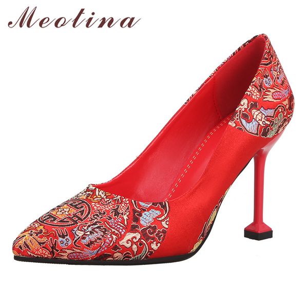 meotina high heels women pumps silk kitten high heels wedding shoes mixed colors pointed toe party shoes lady red big size 33-43, Black
meotina high heels women pumps silk kitten high heels wedding shoes mixed colors pointed toe party shoes lady red big size 33-43, Black