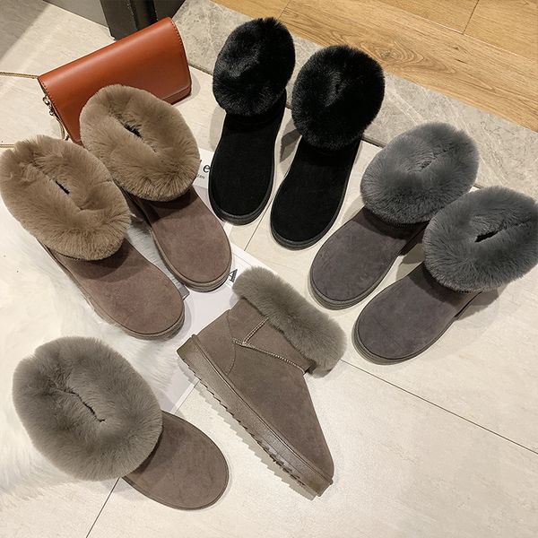 women fur boots ladies winter warm ankle boots for women snow shoes style round-toe slip on female flock snow boot ladies shoes, Black
women fur boots ladies winter warm ankle boots for women snow shoes style round-toe slip on female flock snow boot ladies shoes, Black