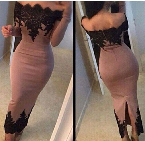 black lace bateau neck ankle-length cocktail dresses 2018 new saudi arabic dubai long sleeves formal evening dresses women pageant gowns
black lace bateau neck ankle-length cocktail dresses 2018 new saudi arabic dubai long sleeves formal evening dresses women pageant gowns