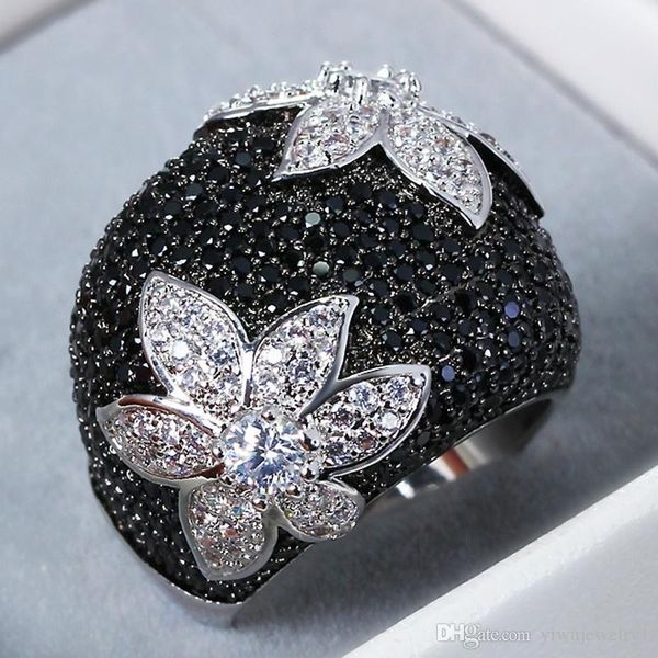 women's fashion jewelry 925 sterling silver white and black sapphire engagement ring size 6-12, Golden;silver
women's fashion jewelry 925 sterling silver white and black sapphire engagement ring size 6-12, Golden;silver