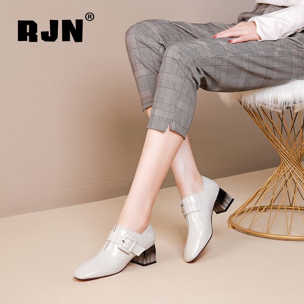 rjn stylish women pumps buckle decoration wood grain high heel square toe patent leather slip-on ladies pumps ro27, Black
rjn stylish women pumps buckle decoration wood grain high heel square toe patent leather slip-on ladies pumps ro27, Black