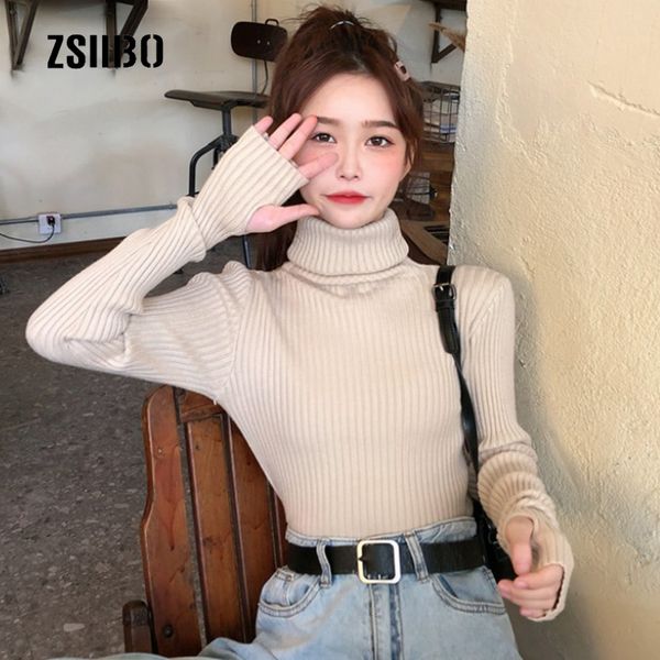 autumn korean new high-necked knitted sweater women ins harajuku vintage simple long-sleeved fashion casual women's sweaters, White;black
autumn korean new high-necked knitted sweater women ins harajuku vintage simple long-sleeved fashion casual women's sweaters, White;black