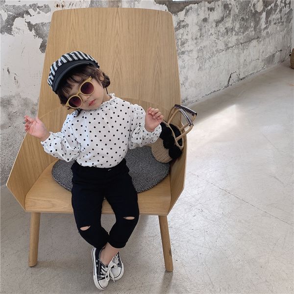 1868 2019 new lovely dots ruffled baby girls blouses white pink long sleeve shirt baby shirt wear, White;black
1868 2019 new lovely dots ruffled baby girls blouses white pink long sleeve shirt baby shirt wear, White;black