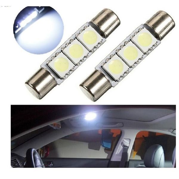 2pcs 31mm t6 3 smd led lamp bulb for car interior sun visor vanity mirror fuse light pure white dc 12v car-styling
2pcs 31mm t6 3 smd led lamp bulb for car interior sun visor vanity mirror fuse light pure white dc 12v car-styling