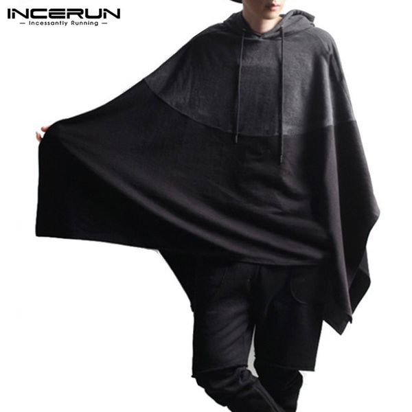 fashion men hoodies patchwork streetwear cloak hooded 2019 sleeveless cape loose punk style pullovers sweatshirts m-5xl, Black
fashion men hoodies patchwork streetwear cloak hooded 2019 sleeveless cape loose punk style pullovers sweatshirts m-5xl, Black