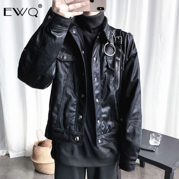 ewq / men's clothing black faux leather with cotton lining 2019 autumn winter casual loose coat jacket for male big size19h-a215
ewq / men's clothing black faux leather with cotton lining 2019 autumn winter casual loose coat jacket for male big size19h-a215