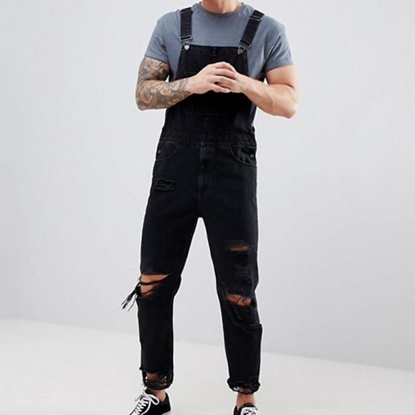 hip hop hole denim overalls men one piece full jeans slim casual ripped straight suspenders button strap jeans pantalon homme, Blue
hip hop hole denim overalls men one piece full jeans slim casual ripped straight suspenders button strap jeans pantalon homme, Blue