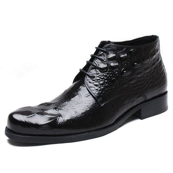 men's boots 2019 platform shoes men pu winter men's fashion pointed boots high tube breathable lace-up side zipper whoholl, Black
men's boots 2019 platform shoes men pu winter men's fashion pointed boots high tube breathable lace-up side zipper whoholl, Black
